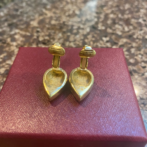 Vintage Dior Teardrop Clip On Earrings 1980s - Picture 8 of 9